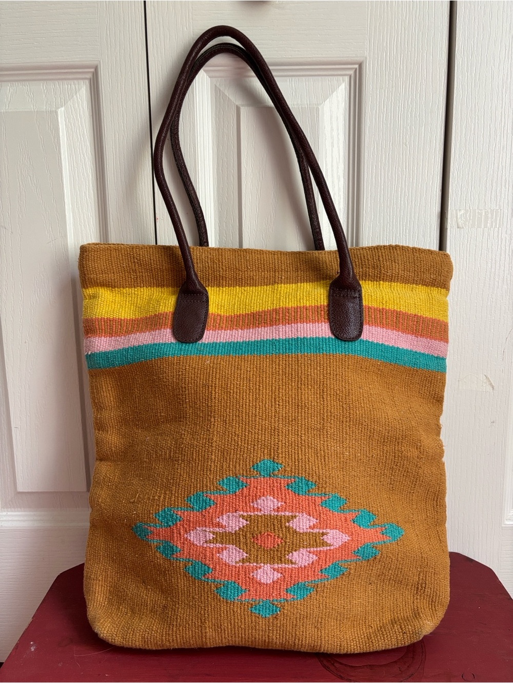 Ecote Southwestern Aztec Heavy Duty Fabric Tote Bag